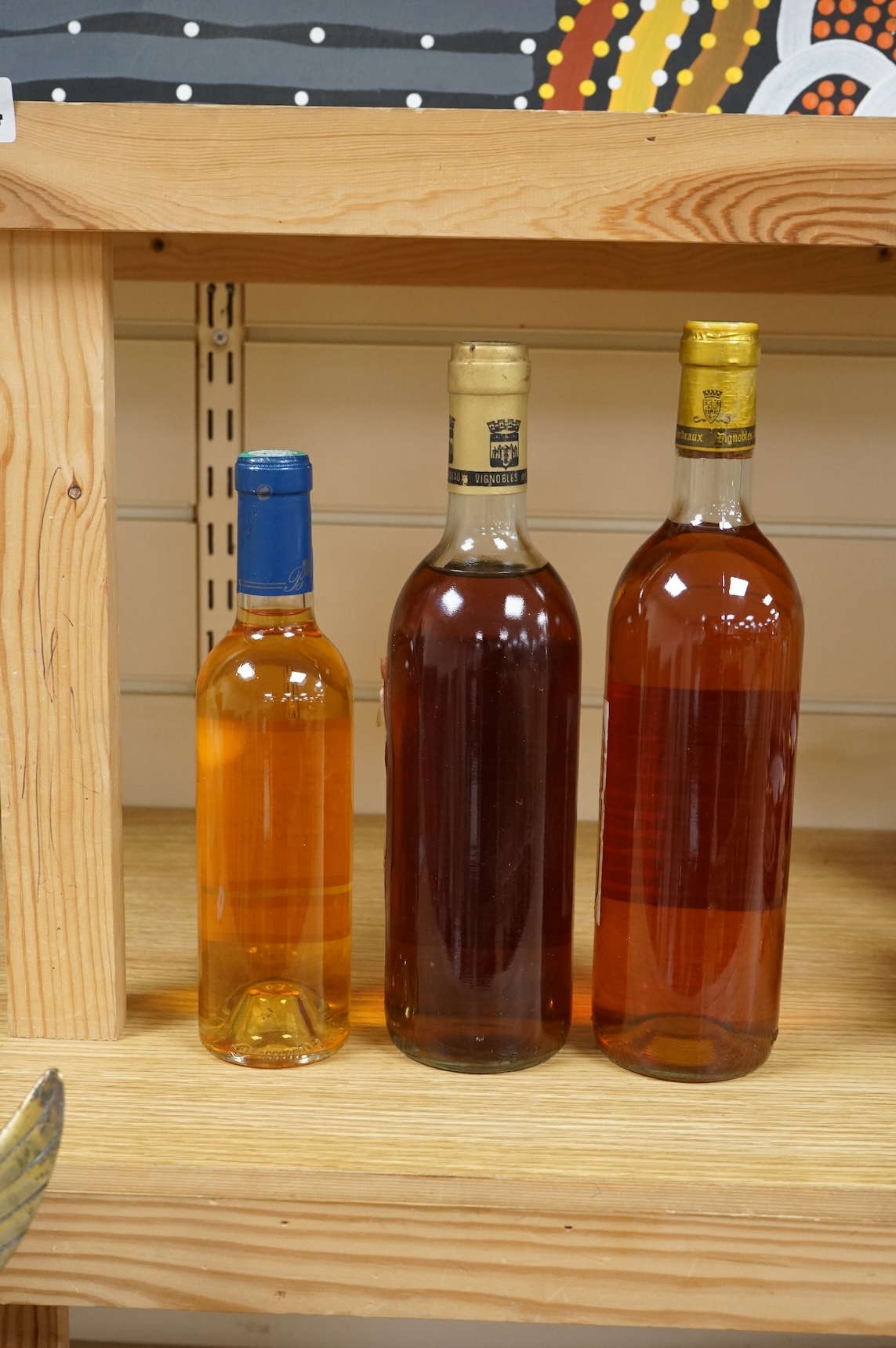 Dessert wines, Chateau Roumaud Loupiao 1983, Cru Curton St Croix du Mont, 1983 and Domaine Libard Haut Montreal, 2000
